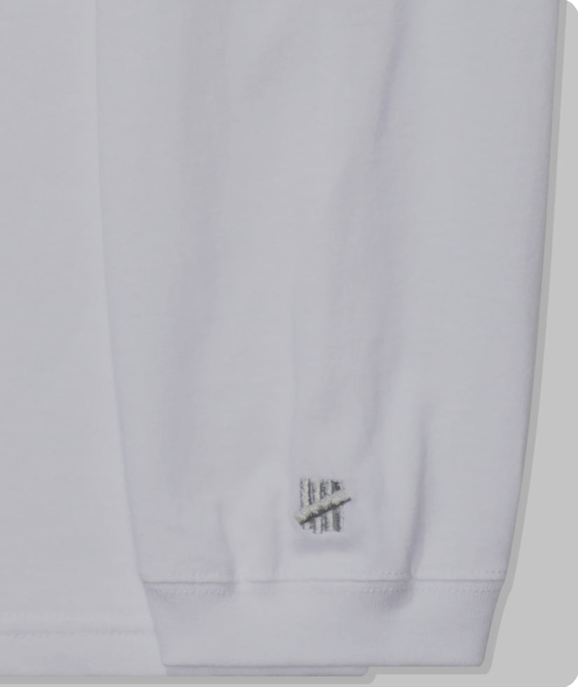 Undefeated Long Sleeve Pocket Tee White