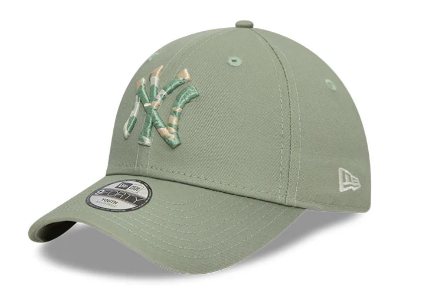 New York Yankees MLB Camo Infill 9FORTY Strapback Green Youth