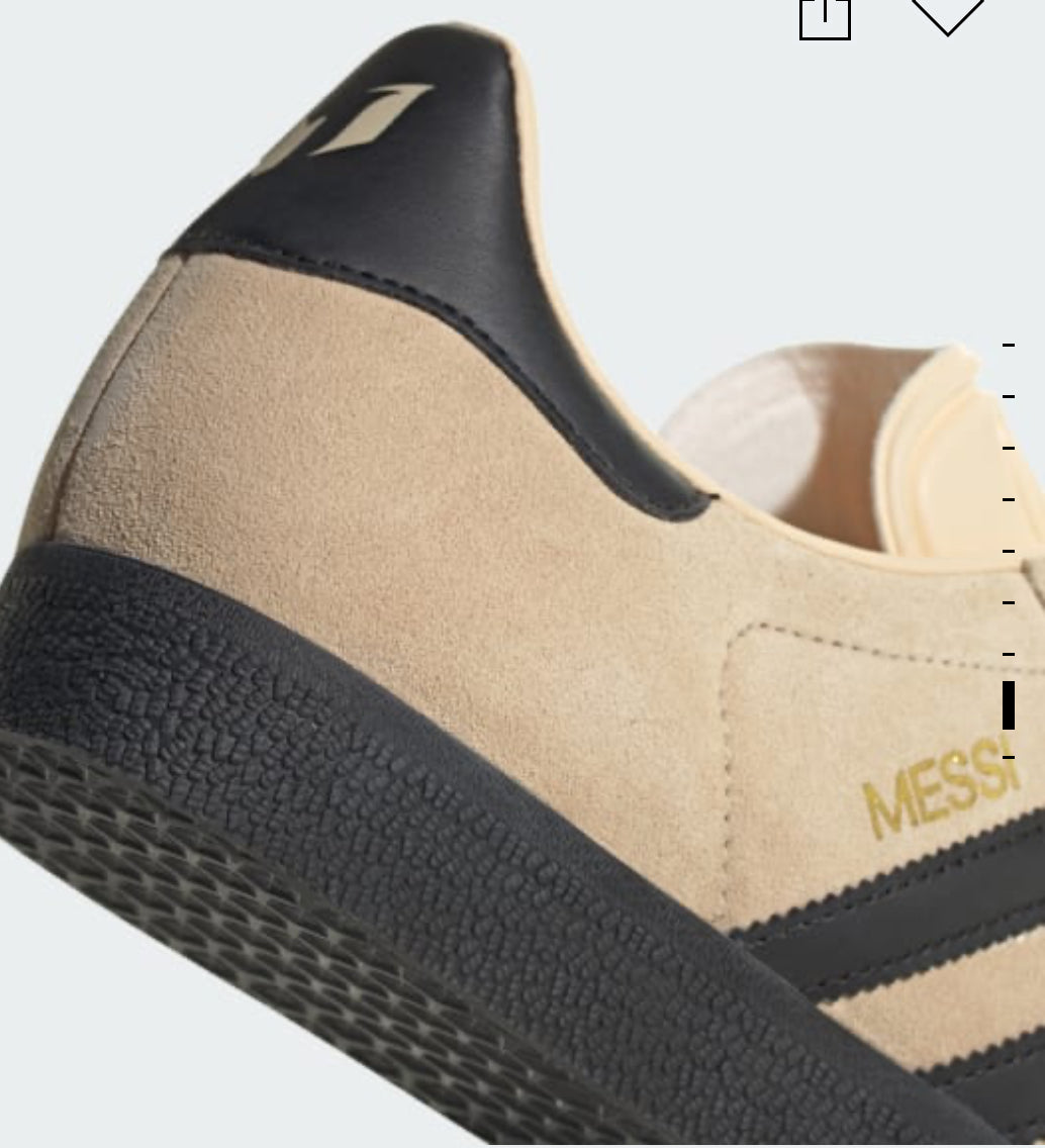 DS (Deadstock) Adidas Gazelle Messi Triunfo Dorado IH8156